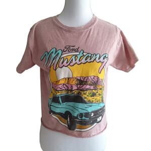 Ford license pink crop top washed material cotton sz womens XScpreppy streetwear